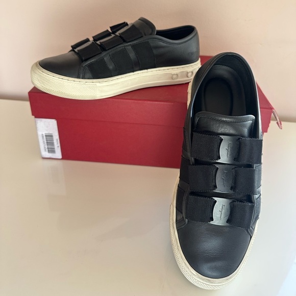 Salvatore Ferragamo Shoes - Salvatore Ferragamo Nataly sneakers 8C nero calf